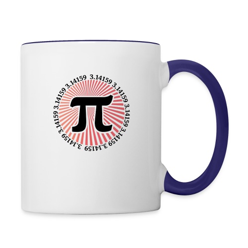 Pi Sunburst Math - Contrast Coffee Mug