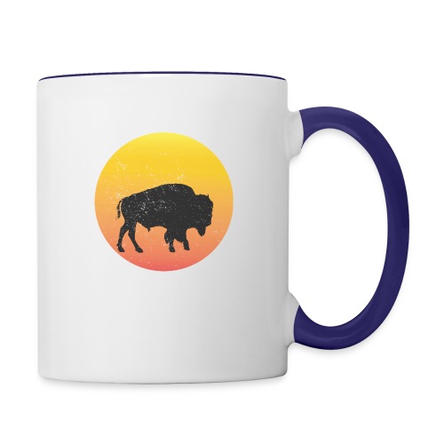 Bison Sunset - Contrast Coffee Mug