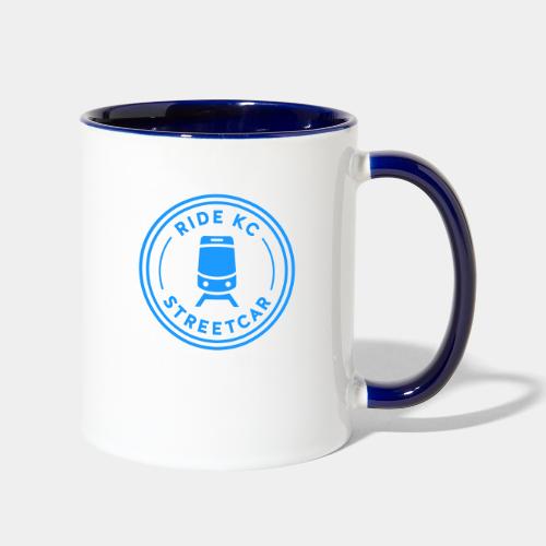 KC Streetcar Stamp Blue - Contrast Coffee Mug