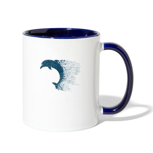 South Carolina Dolphin in Blue - Contrast Coffee Mug