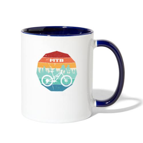 short travel trail bike retro - Contrast Coffee Mug
