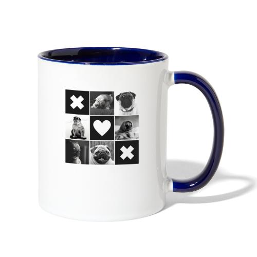 Pug love - Contrast Coffee Mug