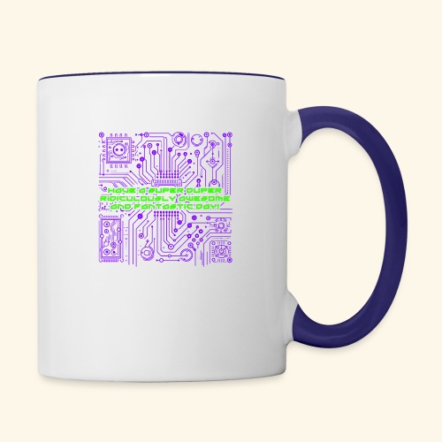 Feel Good, and Spread Positive Vibes. Cyber Style - Contrast Coffee Mug