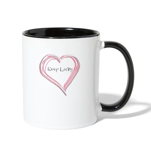 Keep Loving Hand Drawn Heart - Contrast Coffee Mug