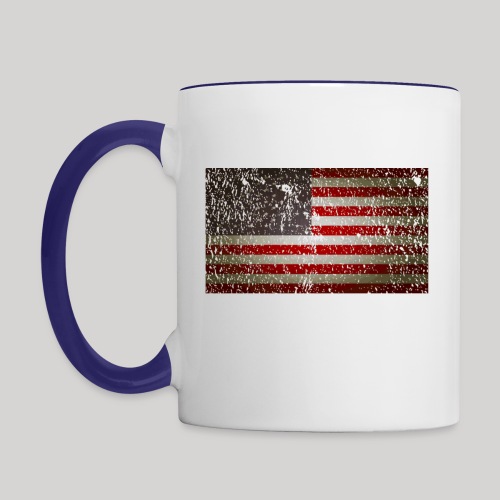 US Flag distressed - Contrast Coffee Mug