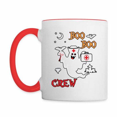 Boo Boo Crew ER EMT LPN Spooky Nurse Moonlit Bat. - Contrast Coffee Mug