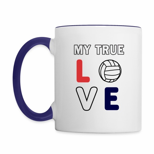 Volleyball My True Love Sportive V-Ball Team Gift. - Contrast Coffee Mug