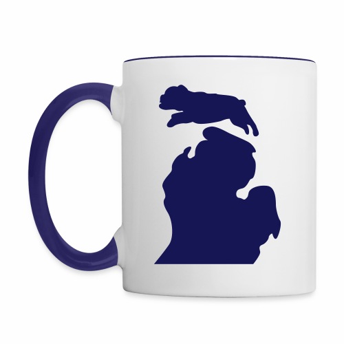 Bark Michigan Bulldog - Ferris State Colors - Contrast Coffee Mug