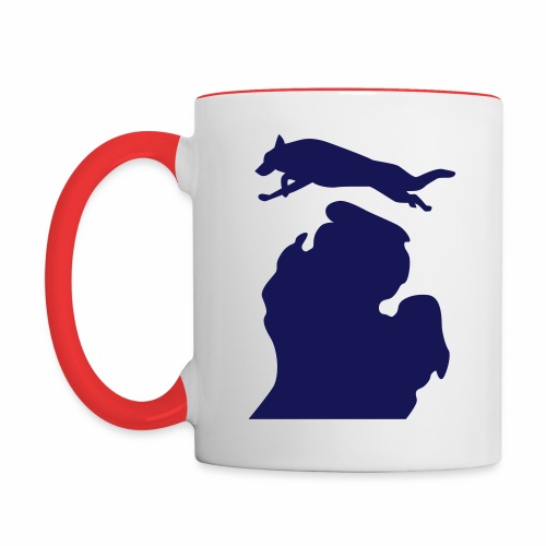 German Shepherd Bark Michigan - Contrast Coffee Mug