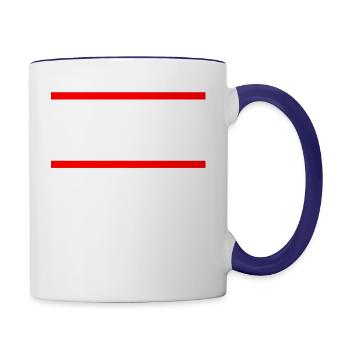 HUP white and red - Contrast Coffee Mug - white/cobalt blue - Right