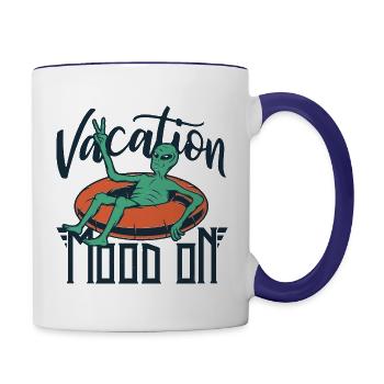 Vacation Mood On - Contrast Coffee Mug - white/cobalt blue - Right
