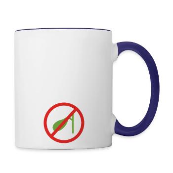 Gallbladder Surgery Removal - Contrast Coffee Mug - white/cobalt blue - Right