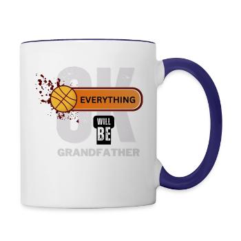 Basketball Grandfather Encouragement - Contrast Coffee Mug - white/cobalt blue - Right
