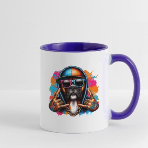Colorful Boxer Splash Art - Contrast Coffee Mug