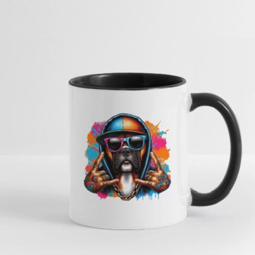Colorful Boxer Splash Art - Contrast Coffee Mug