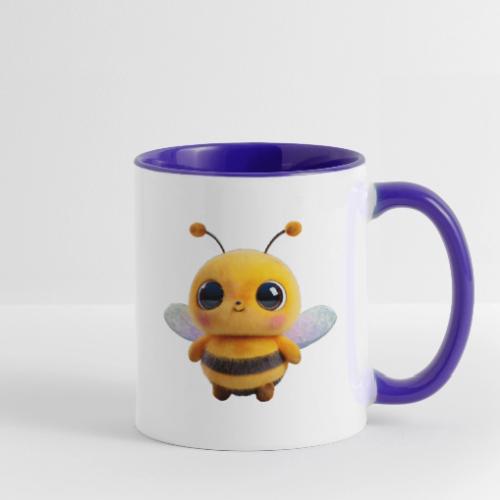 Sweet Cartoon Baby Bee with Innocent Eyes - Contrast Coffee Mug