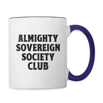 SOVEREIGN SOCIETY - Contrast Coffee Mug - white/cobalt blue - Right