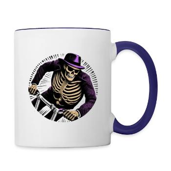 Stunt Man - Contrast Coffee Mug - white/cobalt blue - Right