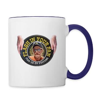 New Logo with Flash - Contrast Coffee Mug - white/cobalt blue - Right