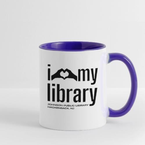I Love My Library (Black) - Contrast Coffee Mug
