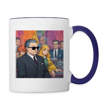 Corporate Intrigue: A Colorful Cast of Characters - Contrast Coffee Mug - white/cobalt blue - Right