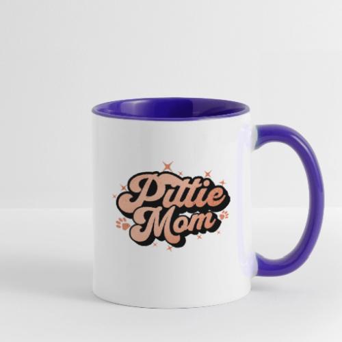 Pittie Mom - Proud Pit Bull Dog Mama - Contrast Coffee Mug