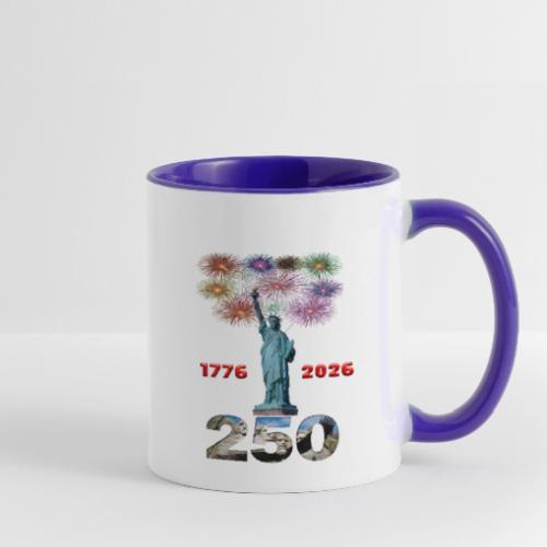 1776 - 2026 | 250 Years USA | Fireworks - Contrast Coffee Mug
