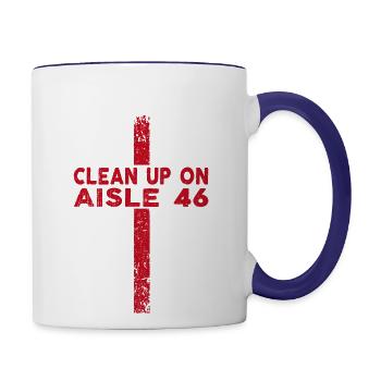 Anti Biden Clean Up On Aisle 46 Impeach Biden - Contrast Coffee Mug - white/cobalt blue - Right