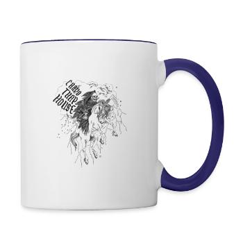 chapo trap house merch - Contrast Coffee Mug - white/cobalt blue - Right