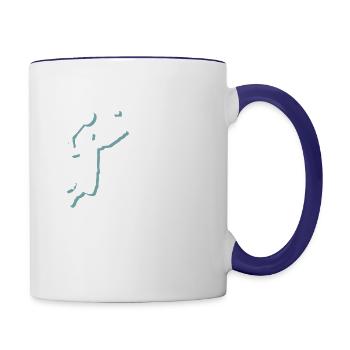 Badminton Badminton Dad - Contrast Coffee Mug - white/cobalt blue - Right