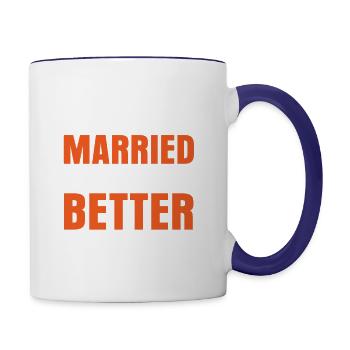 I Used To Be Married But I'm Better Now Divorce D - Contrast Coffee Mug - white/cobalt blue - Right