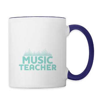 Try Doing What Your Music Teacher Told You To Do S - Contrast Coffee Mug - white/cobalt blue - Right