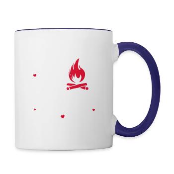 Campfire Love - Contrast Coffee Mug - white/cobalt blue - Right