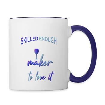 Wine Maker Wine Making Wine Lover - Contrast Coffee Mug - white/cobalt blue - Right