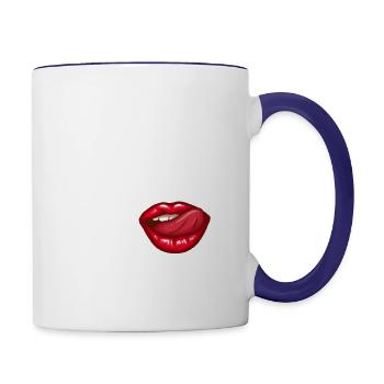 Sometimes Open My Mouth And My Mothers - Contrast Coffee Mug - white/cobalt blue - Right
