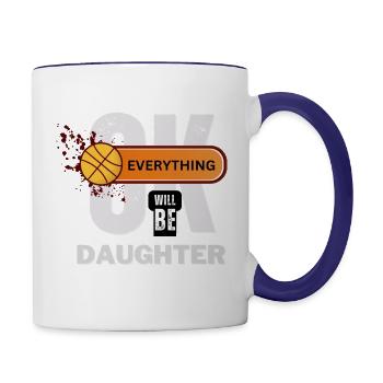Basketball Daughter Encouragement - Contrast Coffee Mug - white/cobalt blue - Right