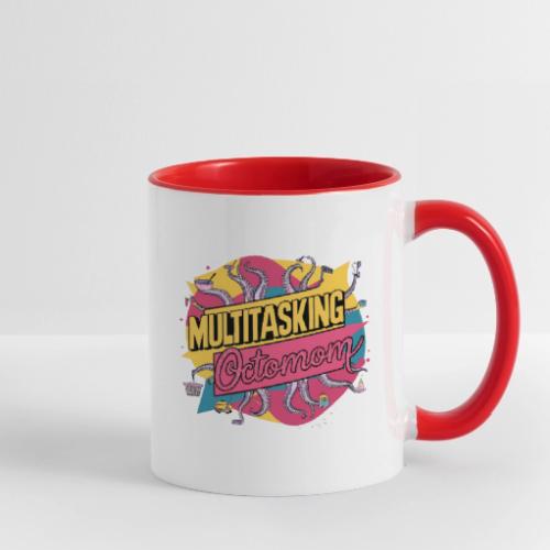 Multitasking Octomom: 8 Arms Tackle Every Task - Contrast Coffee Mug