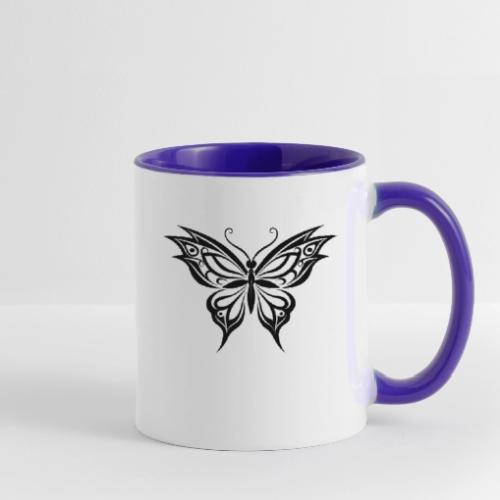 Stenciled🦋 BUTTERFLY - Contrast Coffee Mug