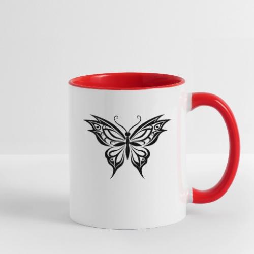 Stenciled🦋 BUTTERFLY - Contrast Coffee Mug
