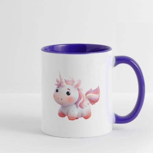 Sweet Cartoon Pink Unicorn - Contrast Coffee Mug