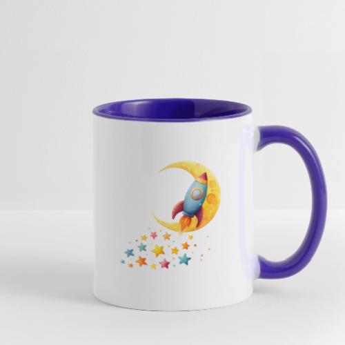 Rocket Trail of Stars - Contrast Coffee Mug