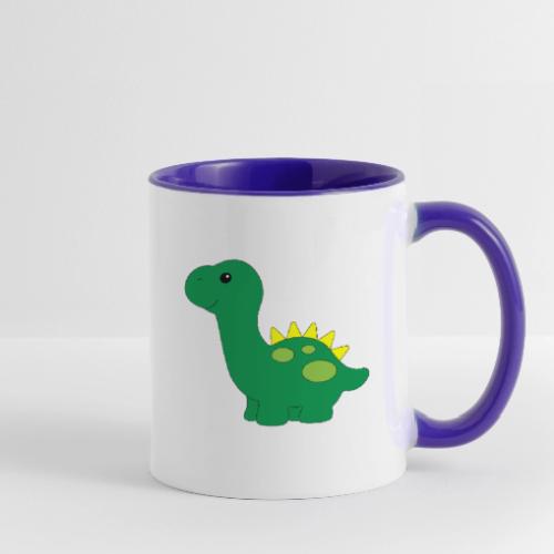 Friendly Green Dino - Infant Wear and Coffee Cup - Contrast Coffee Mug