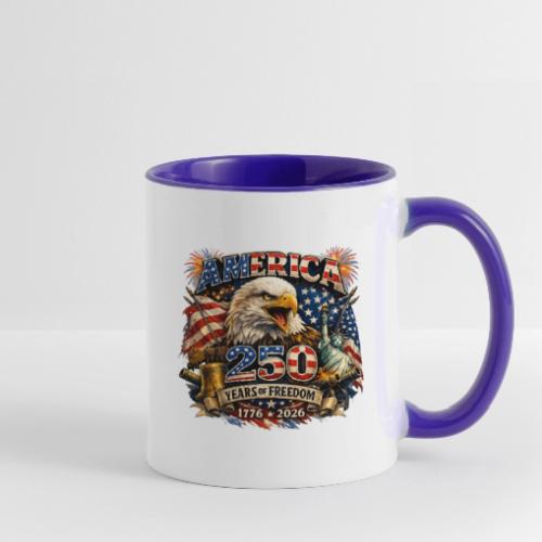 America 250 Years of Freedom – Patriotic - Contrast Coffee Mug