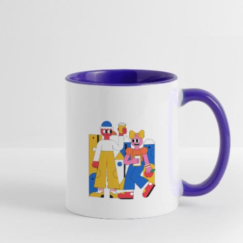 Bold Geometric Duo Pop Art - Contrast Coffee Mug