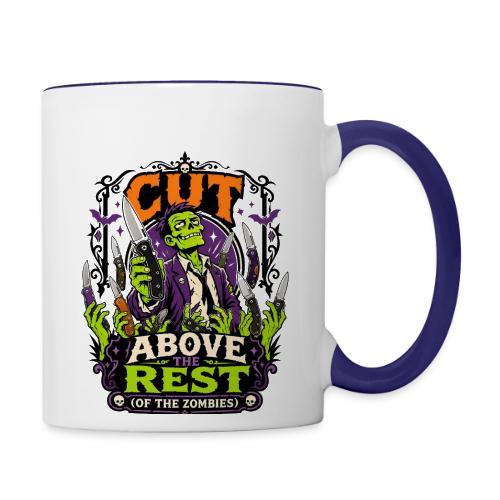 Cut Above The Rest Zombie Pocket Knife Halloween - Contrast Coffee Mug