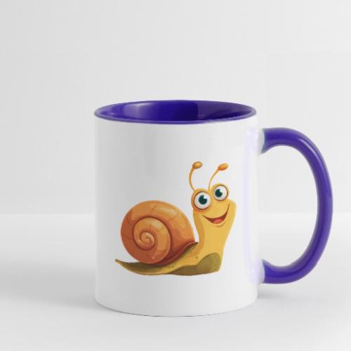 Happy Cartoon Snail with a Smile - Contrast Coffee Mug
