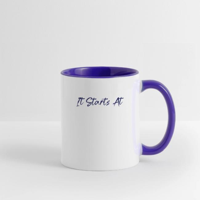 It Starts At STATE! -Navy & White Script