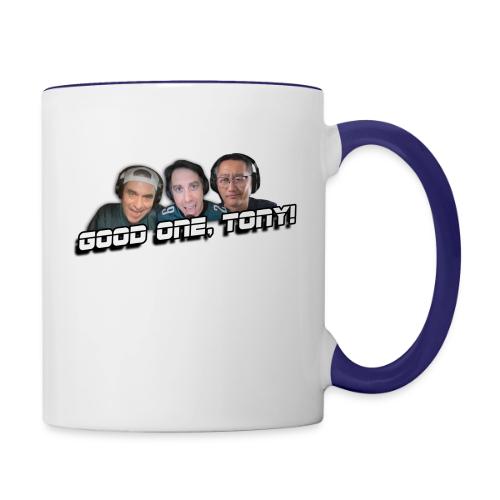 GOOD ONE, TONY! (no glow) - Contrast Coffee Mug