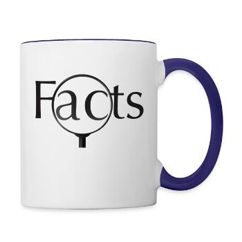 Facts gear - Contrast Coffee Mug - white/cobalt blue - Right