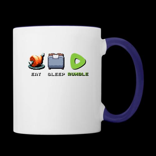 Eat Sleep Rumble merch - Contrast Coffee Mug